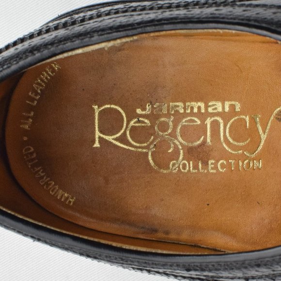 Vintage Men\'s Jarman Regency  Black Textured Leather Brogue Wingtip Oxford Shoes main image 4